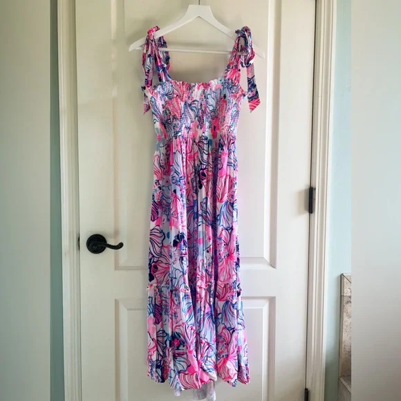 kat printed midi dress Mary Katrantzou Cotton Blend Printed Dress – Runway Catalog
